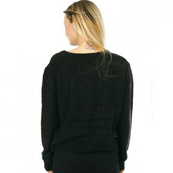 Iron Fist Dead Broke Black Sequin Sweater SZ: XS-S - Picture 3 of 4